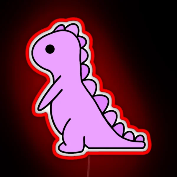 Pink Dinosaur RGB Neon Sign