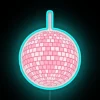 Vintage Style Pink Disco Ball RGB Neon Sign Decorations Lighting Accent