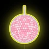 Vibrant Pink Disco Ball Effect LED Neon Sign with Color Changing Technology
