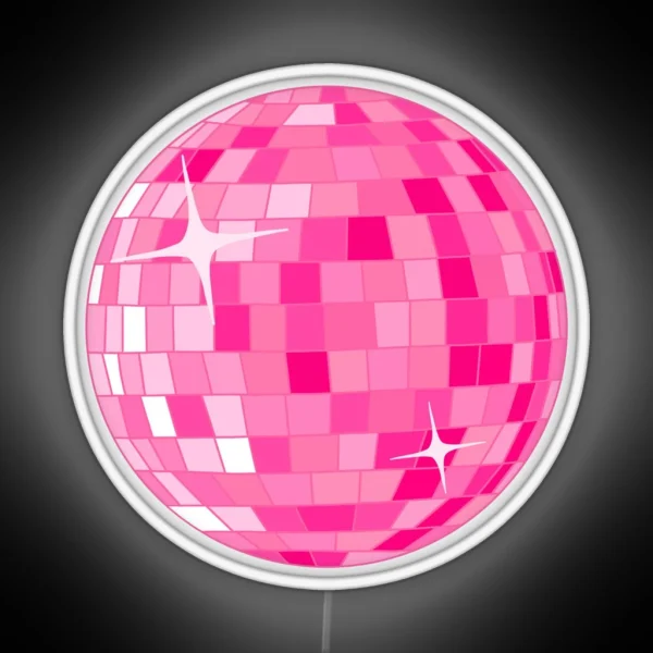 Pink Disco Ball RGB Neon Sign