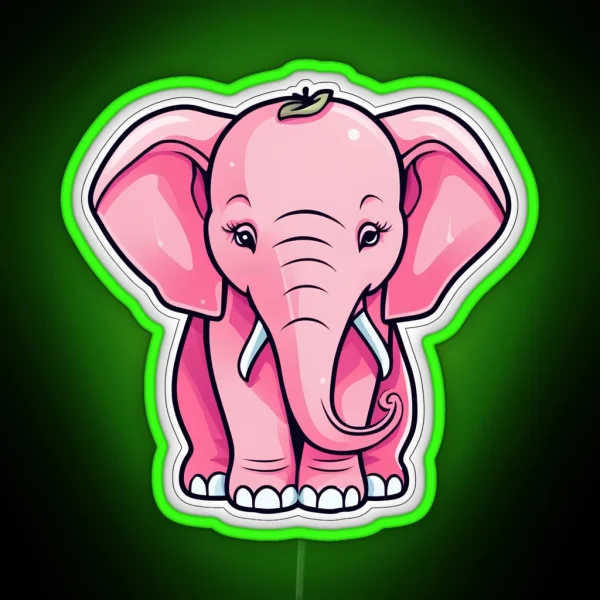 Pink Elephant RGB Neon Sign