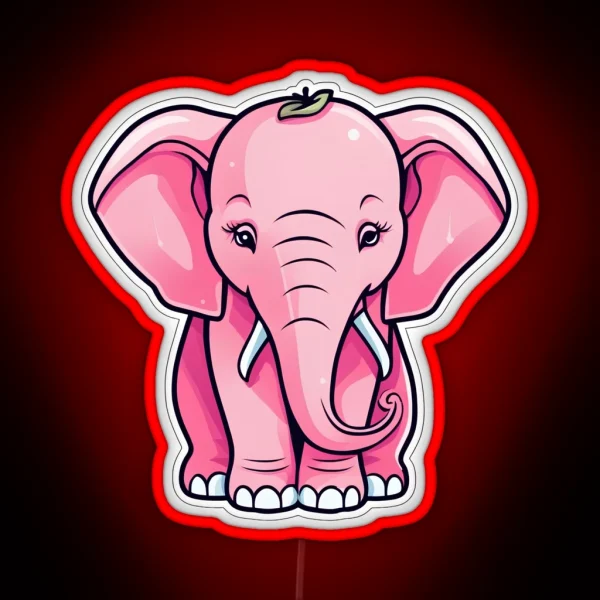 Pink Elephant RGB Neon Sign