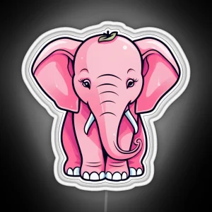 Pink Elephant RGB Neon Sign