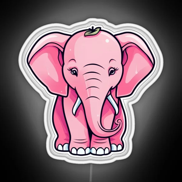 Pink Elephant RGB Neon Sign