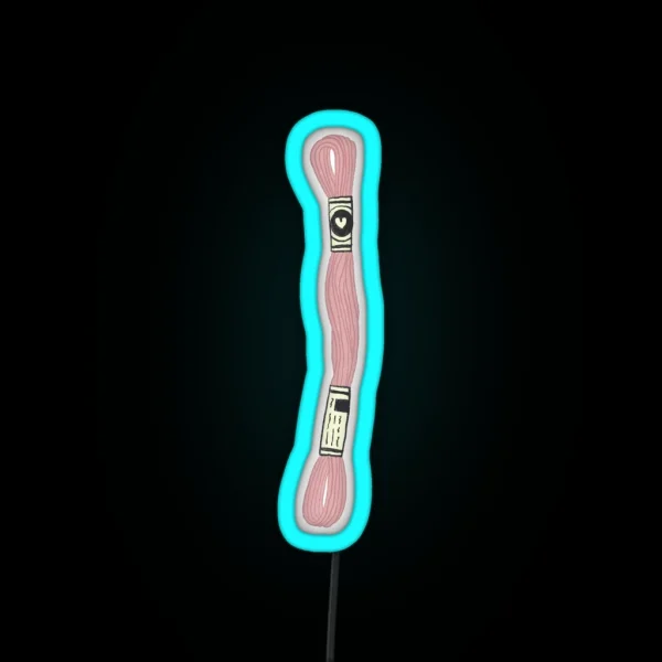 Pink Embroidery Skein RGB Neon Sign