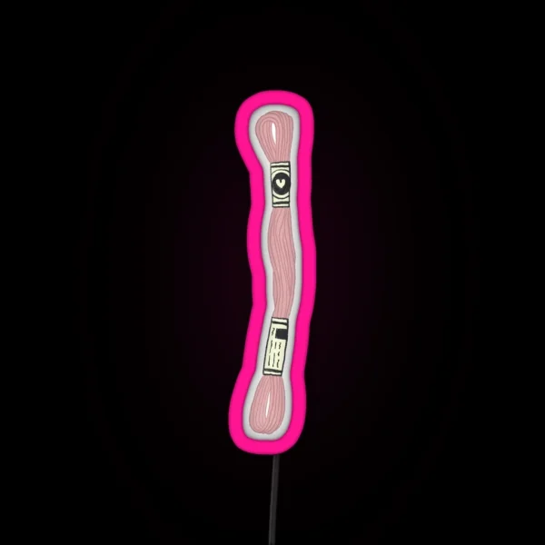 Pink Embroidery Skein RGB Neon Sign