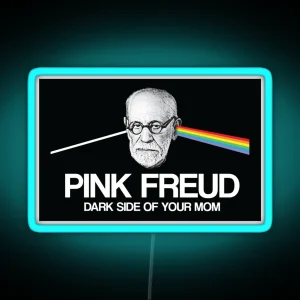 Pink Freud Dark Side Of Your Mom RGB Neon Sign