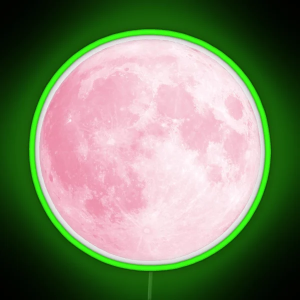 Pink Full Moon RGB Neon Sign