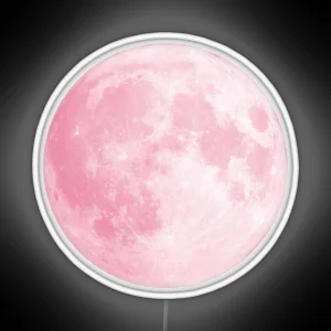 Pink Full Moon RGB Neon Sign