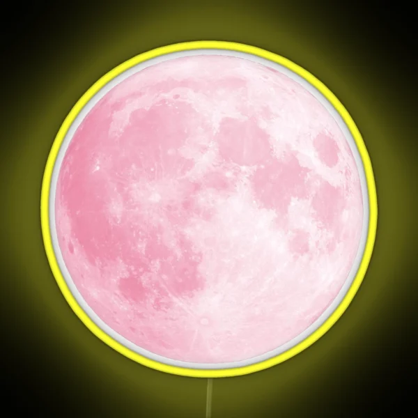 Pink Full Moon RGB Neon Sign