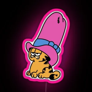 Pink Garfield Slay RGB Neon Sign