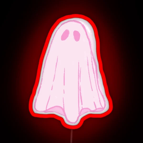 Pink Ghost Small RGB Neon Sign