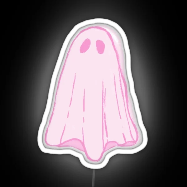 Pink Ghost Small RGB Neon Sign