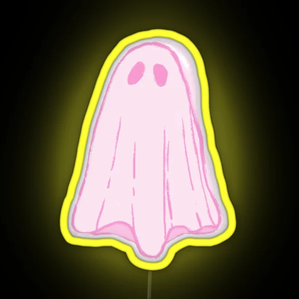 Pink Ghost Small RGB Neon Sign