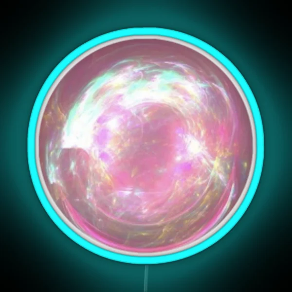 Pink Glitter Sphere RGB Neon Sign