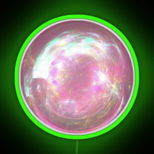 Pink Glitter Sphere RGB Neon Sign