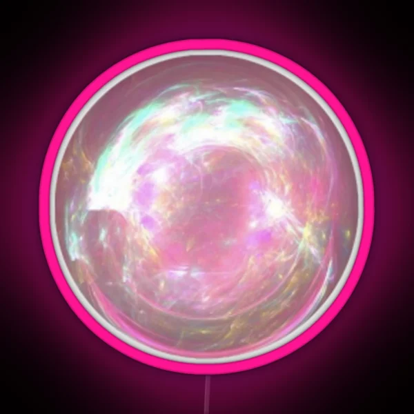 Pink Glitter Sphere RGB Neon Sign