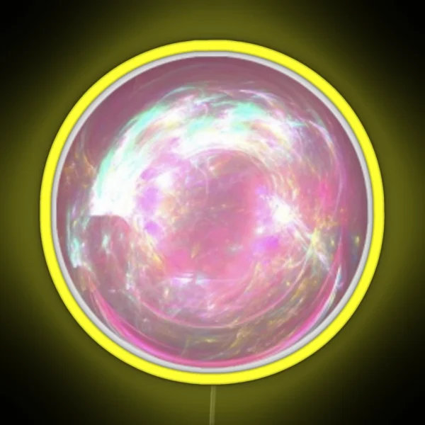 Pink Glitter Sphere RGB Neon Sign