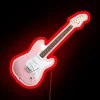 Rock on with vibrant pink guitar neon light decor accent