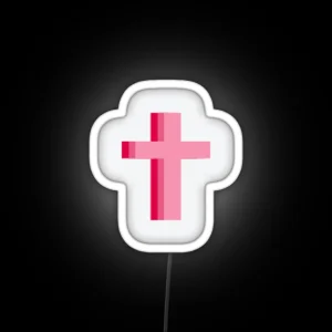 Pink Holy Cross RGB Neon Sign