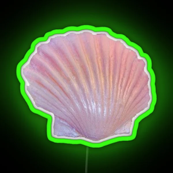 Pink Iridescent Seashell RGB Neon Sign