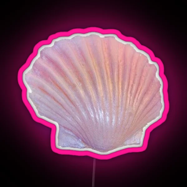 Pink Iridescent Seashell RGB Neon Sign