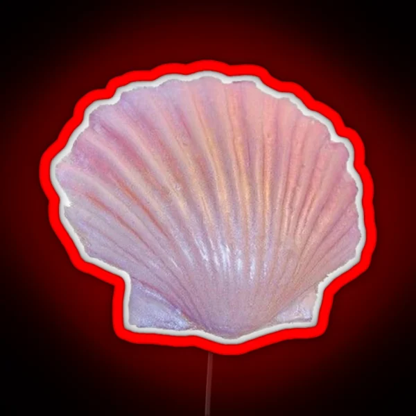 Pink Iridescent Seashell RGB Neon Sign