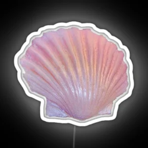 Pink Iridescent Seashell RGB Neon Sign