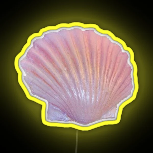 Pink Iridescent Seashell RGB Neon Sign