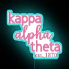 Neon Greek letters symbolizing sisterhood and collegiate pride tradition