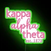 Pink Kappa Alpha Theta Greek Sorority Decorative Neon Light Sign