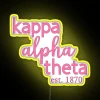 Customizable Pink Sorority House Decorative LED Neon Sign with Kappa Alpha Theta Letters