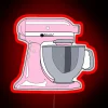 Colorful neon kitchen decor featuring a stylized mixer design