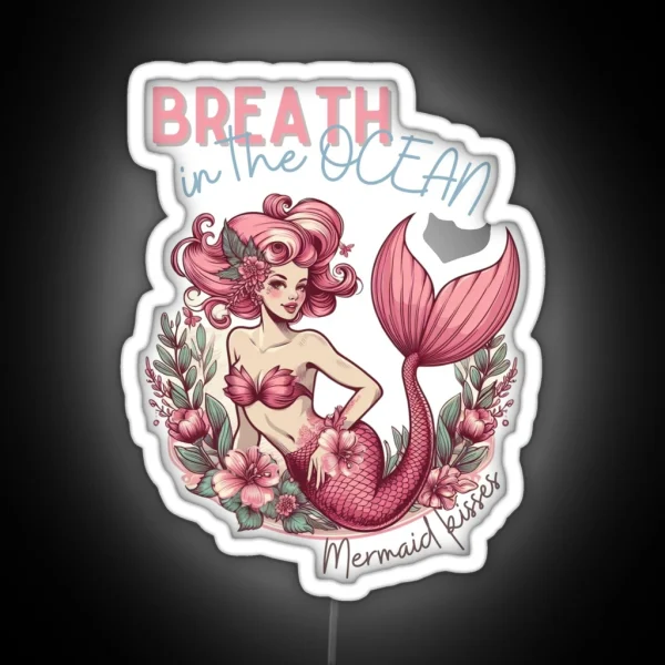 Pink Mermaid RGB Neon Sign
