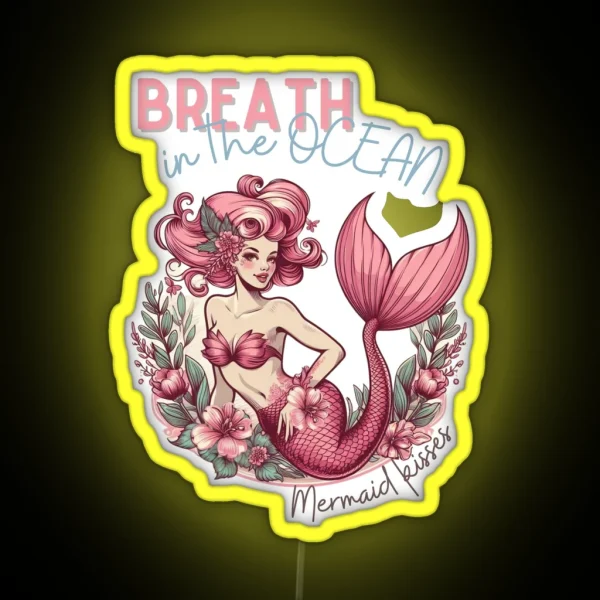 Pink Mermaid RGB Neon Sign