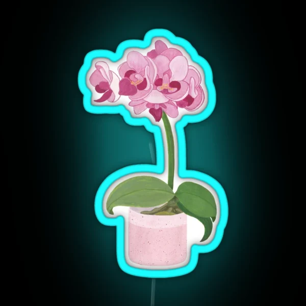 Pink Mini Orchid RGB Neon Sign
