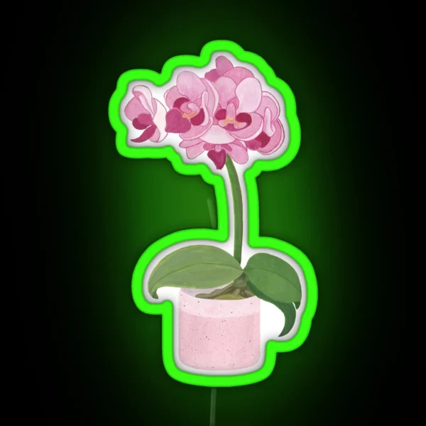 Pink Mini Orchid RGB Neon Sign