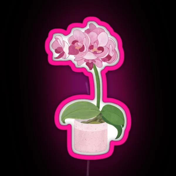 Pink Mini Orchid RGB Neon Sign