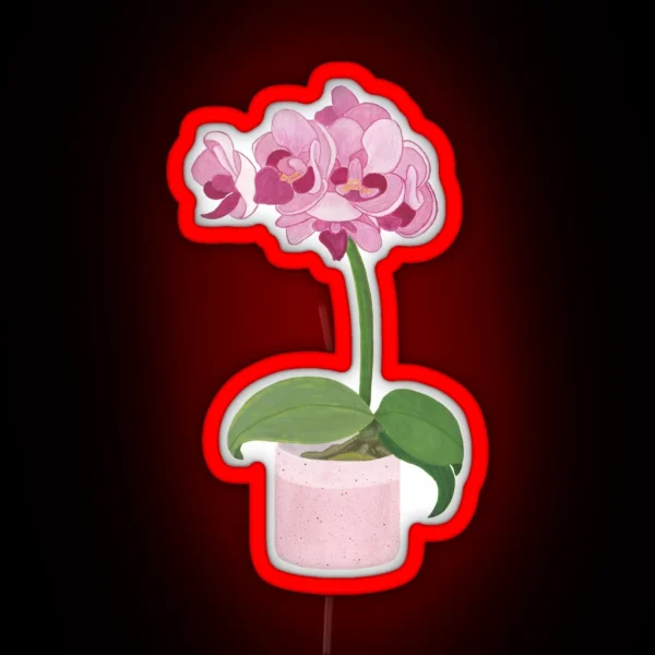 Pink Mini Orchid RGB Neon Sign