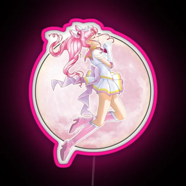 Pink Moon RGB Neon Sign