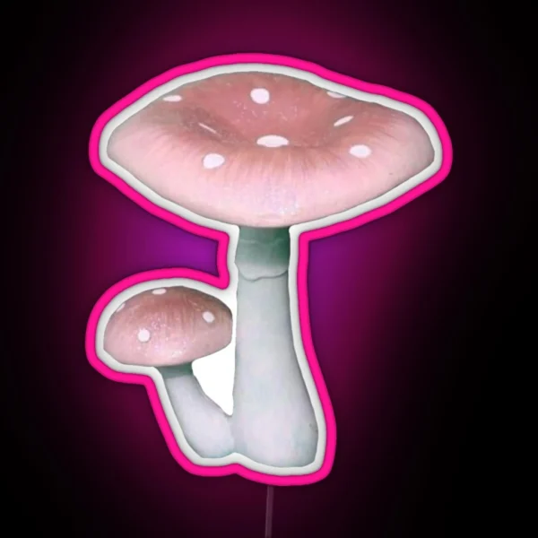 Pink Mushrooms RGB Neon Sign