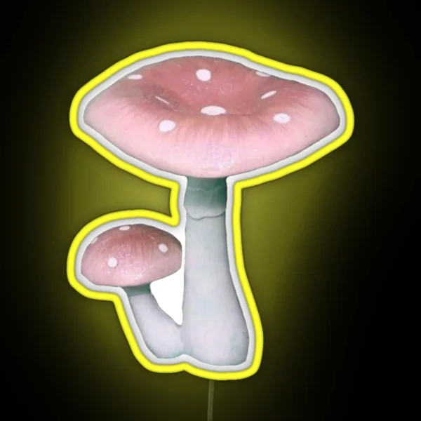 Pink Mushrooms RGB Neon Sign