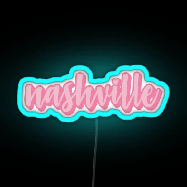 Pink Nashville RGB Neon Sign