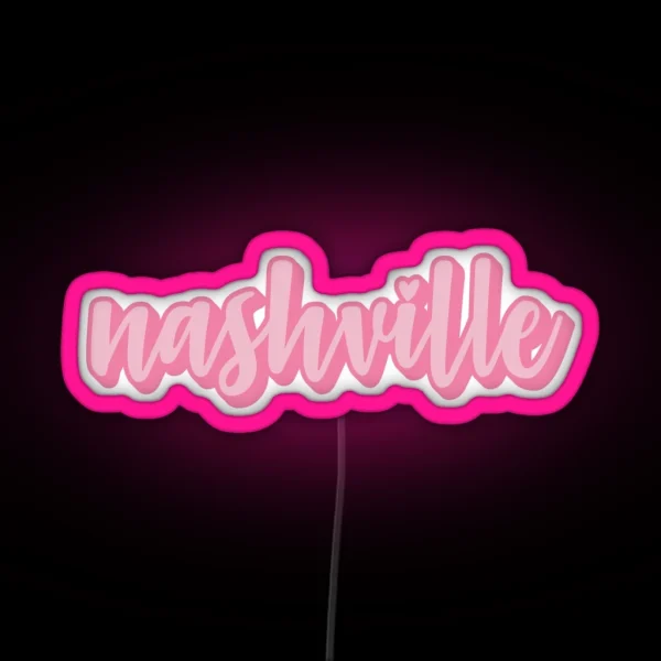 Pink Nashville RGB Neon Sign