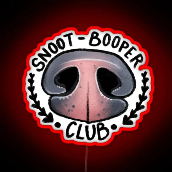 Pink Nose Snoot Blooper Club RGB Neon Sign