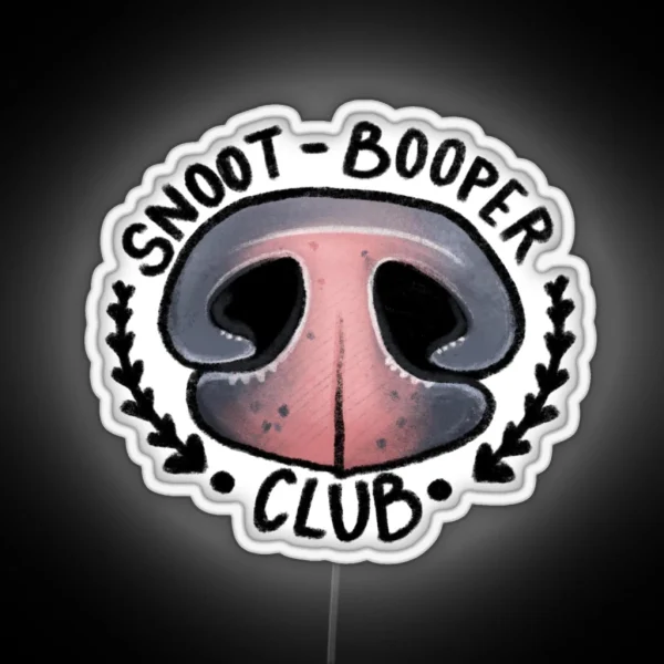 Pink Nose Snoot Blooper Club RGB Neon Sign