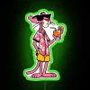Pink Panther Summer Vibes Neon Sign Artwork for Home Decor