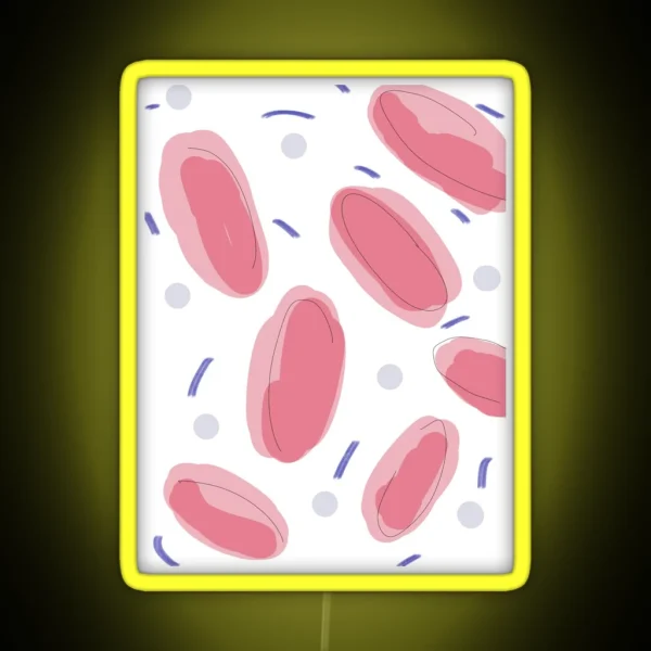 Pink Peach Pattern RGB Neon Sign