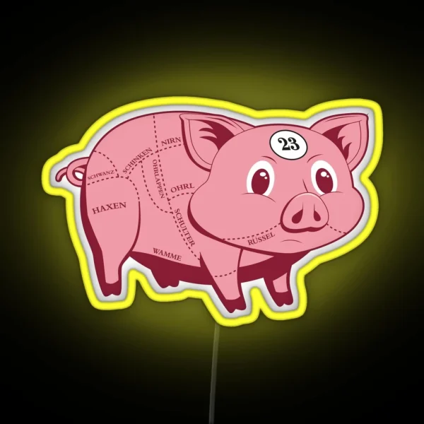 Pink Pig RGB Neon Sign