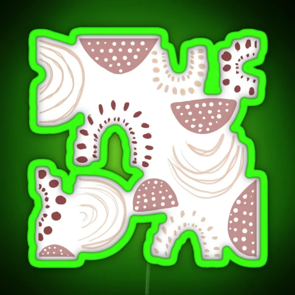 Pink Playful Pattern RGB Neon Sign